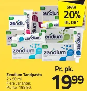 Fleggaard Zendium Tandpasta tilbud