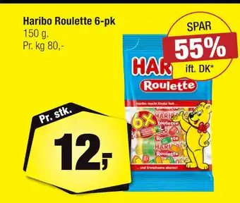 Calle Haribo Roulette 6-pk tilbud