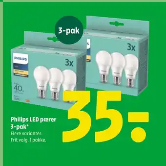 Coop 365 Philips LED pærer 3-pak tilbud
