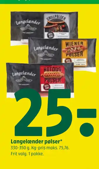 Coop 365 Langelænder pølser tilbud