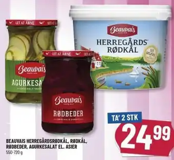 Løvbjerg Beauvais Herregårdsrødkål, Rødkål, Rødbeder, Agurkesalat El. Asier 550-7g tilbud