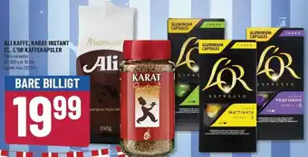 Løvbjerg Ali Kaffe, Karat Instant El. L'Or Kaffekapsler 90-350g tilbud