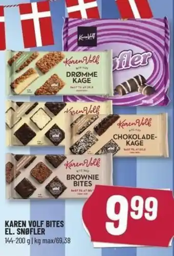 Løvbjerg Karen Volf Bites El. Snøfler 144-200g tilbud