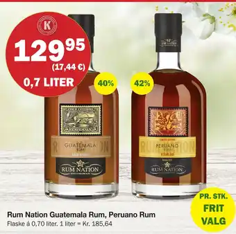 Rum Nation Guatemala Rum, Peruano Rum