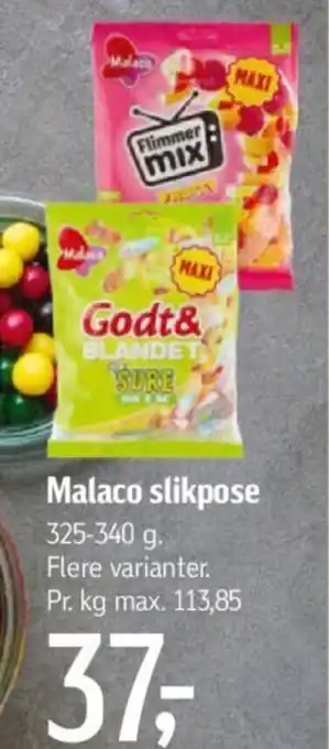 Føtex Malaco slikpose tilbud