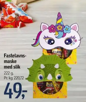 Føtex Fastelavns- maske med slik tilbud