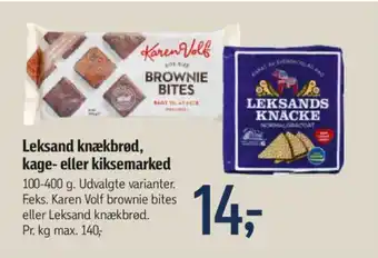 Føtex Leksand knækbrød, kage- eller kiksemarked tilbud