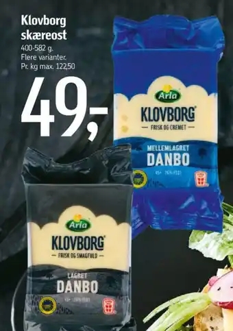 Føtex Klovborg skæreost tilbud
