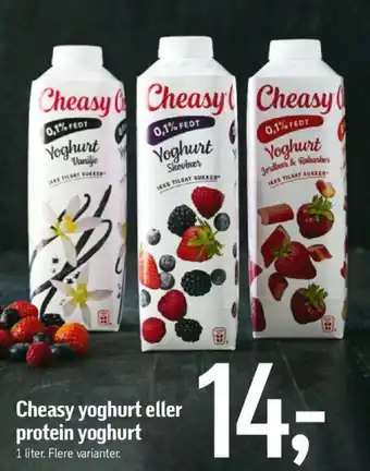 Føtex Cheasy yoghurt eller protein yoghurt tilbud