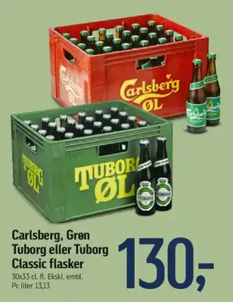 Føtex Carlsberg, Grøn Tuborg eller Tuborg Classic flasker tilbud