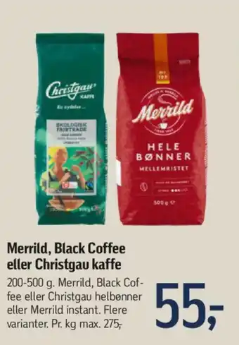 Føtex Merrild, Black Coffee eller Christgau kaffe tilbud