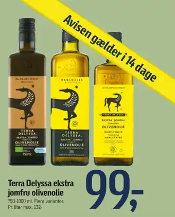 Føtex Terra Delyssa ekstra jomfru olivenolie tilbud