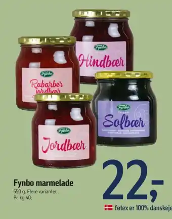 Føtex Fynbo marmelade tilbud