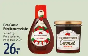 Føtex Den Gamle Fabrik marmelade tilbud