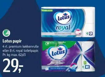 Føtex Lotus papir tilbud