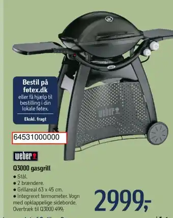 Føtex Q3000 gasgrill tilbud