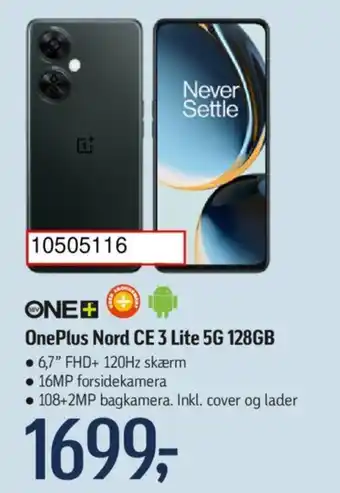 Føtex OnePlus Nord CE 3 Lite 5G 128GB tilbud