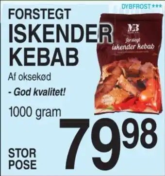 ABC Lavpris FORSTEGT ISKENDER KEBAB tilbud