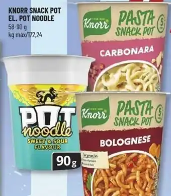Knorr Snack Pot El. Pot Noodle 58-90g