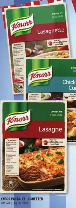 Løvbjerg Knorr Pasta-El. Risretter 203-321g tilbud