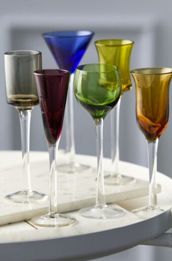 Lyngby Glas, 6 Ass. Snapseglas