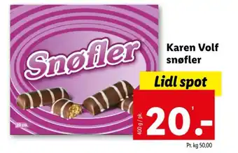 Lidl Karen Volf snøfler tilbud
