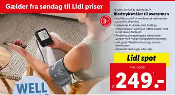 Blodtryksmåler til overarmen