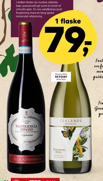 Kvickly Ripasso Superiore Villa Annaberta eller Yealands Reserve Sauvignon Blanc tilbud