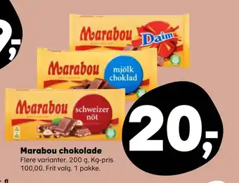 Kvickly Marabou chokolade tilbud