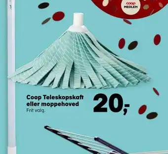 Kvickly Coop Teleskopskaft eller moppehoved tilbud