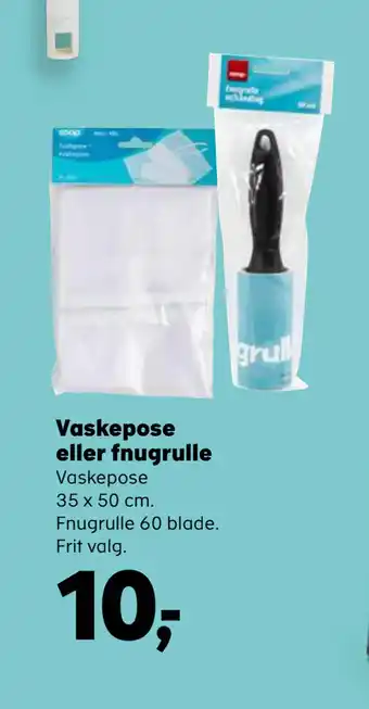 Vaskepose eller fnugrulle