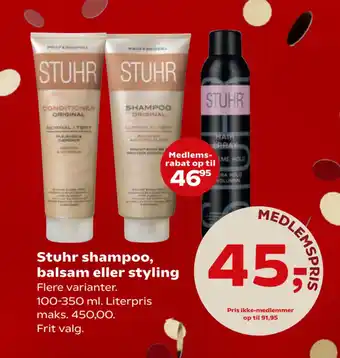 Kvickly Stuhr shampoo, balsam eller styling tilbud