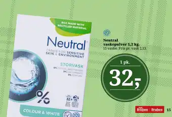Dagli'Brugsen Neutral vaskepulver 1,2 kg tilbud