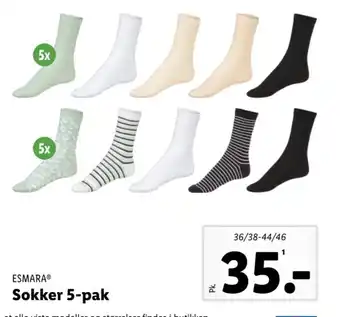 Lidl Sokker 5-pak tilbud