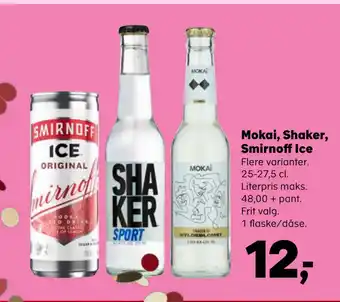 Kvickly Mokai, Shaker, Smirnoff Ice tilbud