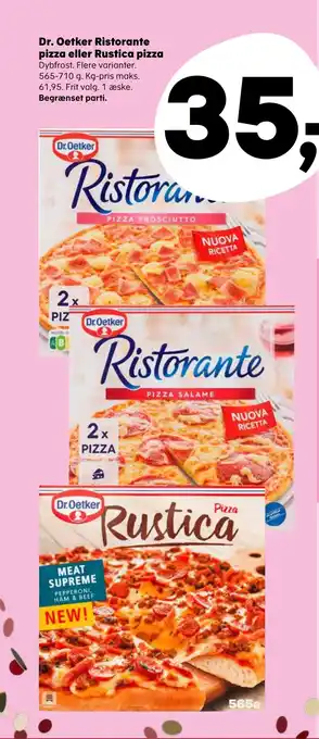 Kvickly Dr. Oetker Ristorante pizza eller Rustica pizza tilbud