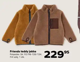 Kvickly Friends teddy jakke tilbud