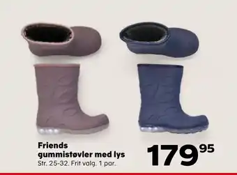 Friends gummistøvler med lys