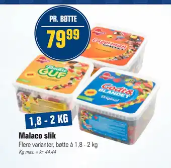 Otto Duborg Malaco slik tilbud
