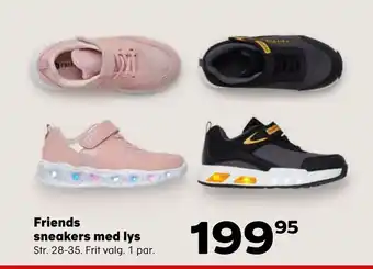 Kvickly Friends sneakers med lys tilbud