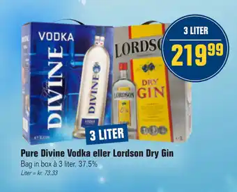 Otto Duborg Pure Divine Vodka eller Lordson Dry Gin tilbud
