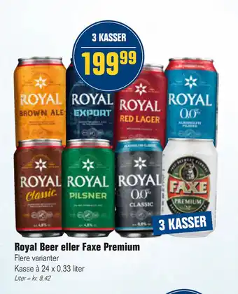 Otto Duborg Royal Beer eller Faxe Premium tilbud