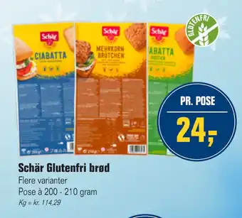Otto Duborg Schär Glutenfri brød tilbud