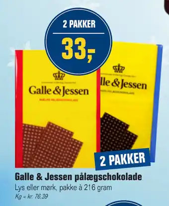 Otto Duborg Galle & Jessen pålægschokolade tilbud