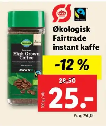 Lidl Økologisk Fairtrade instant kaffe tilbud