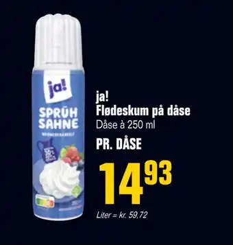 Otto Duborg ja! Flødeskum på dåse tilbud