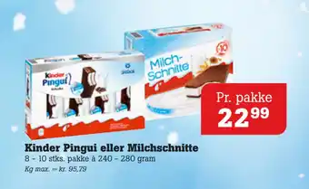 Poetzsch Padborg Kinder Pingui eller Milchschnitte tilbud