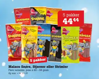Poetzsch Padborg Malaco Snøre, Stjerner eller Strimler tilbud