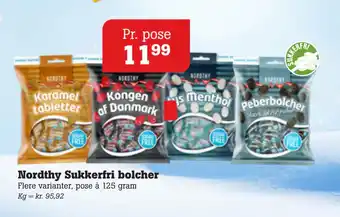 Poetzsch Padborg Nordthy Sukkerfri bolcher tilbud