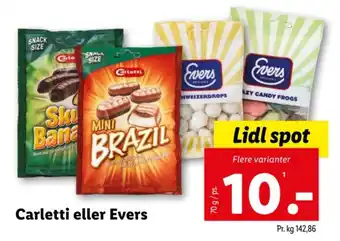 Lidl Carletti eller Evers tilbud